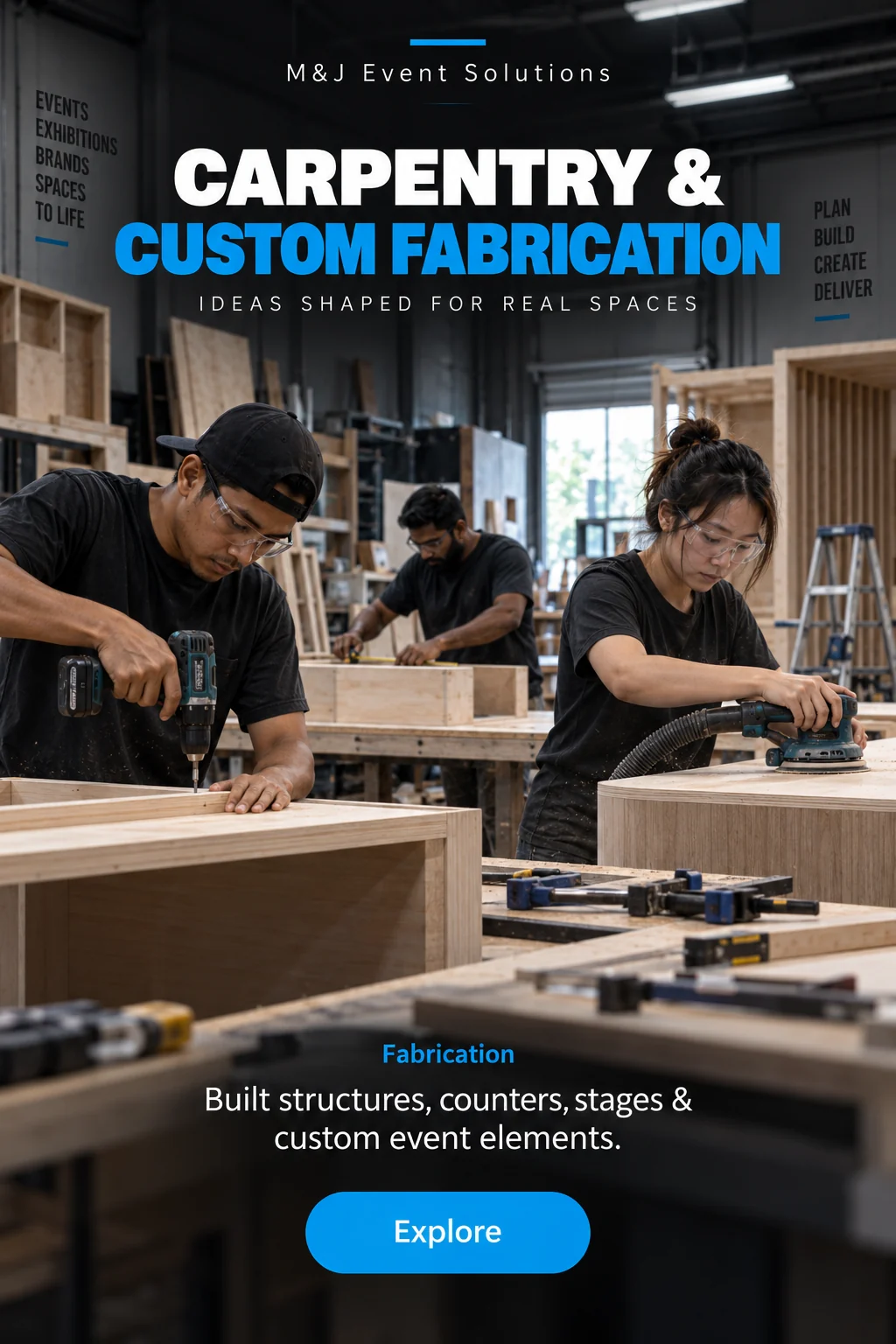 Carpentry & Custom Fabrication at M&J Event Solutions