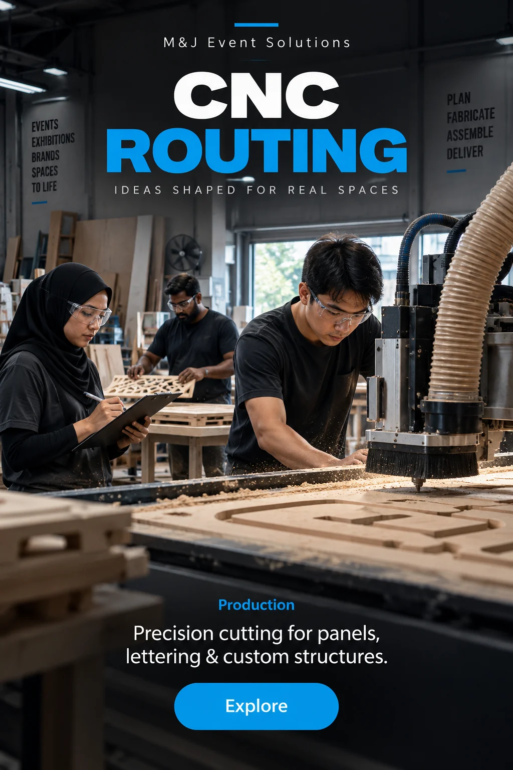 CNC Routing at M&J Event Solutions