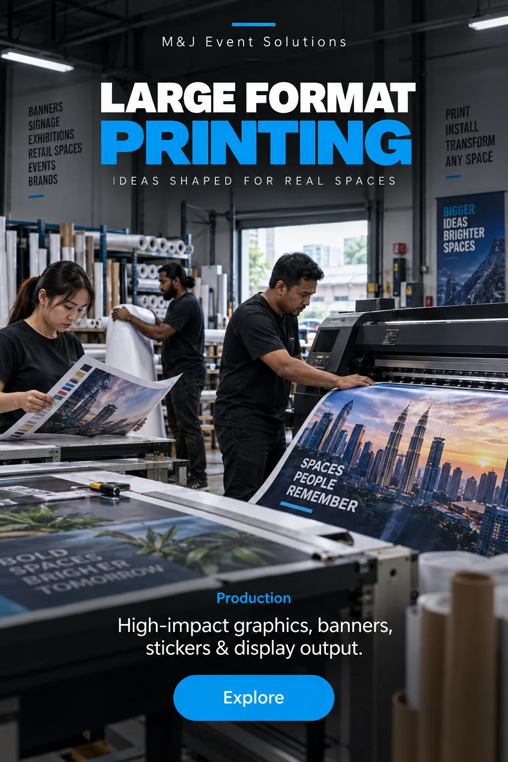 Large Format Printing at M&J Event Solutions