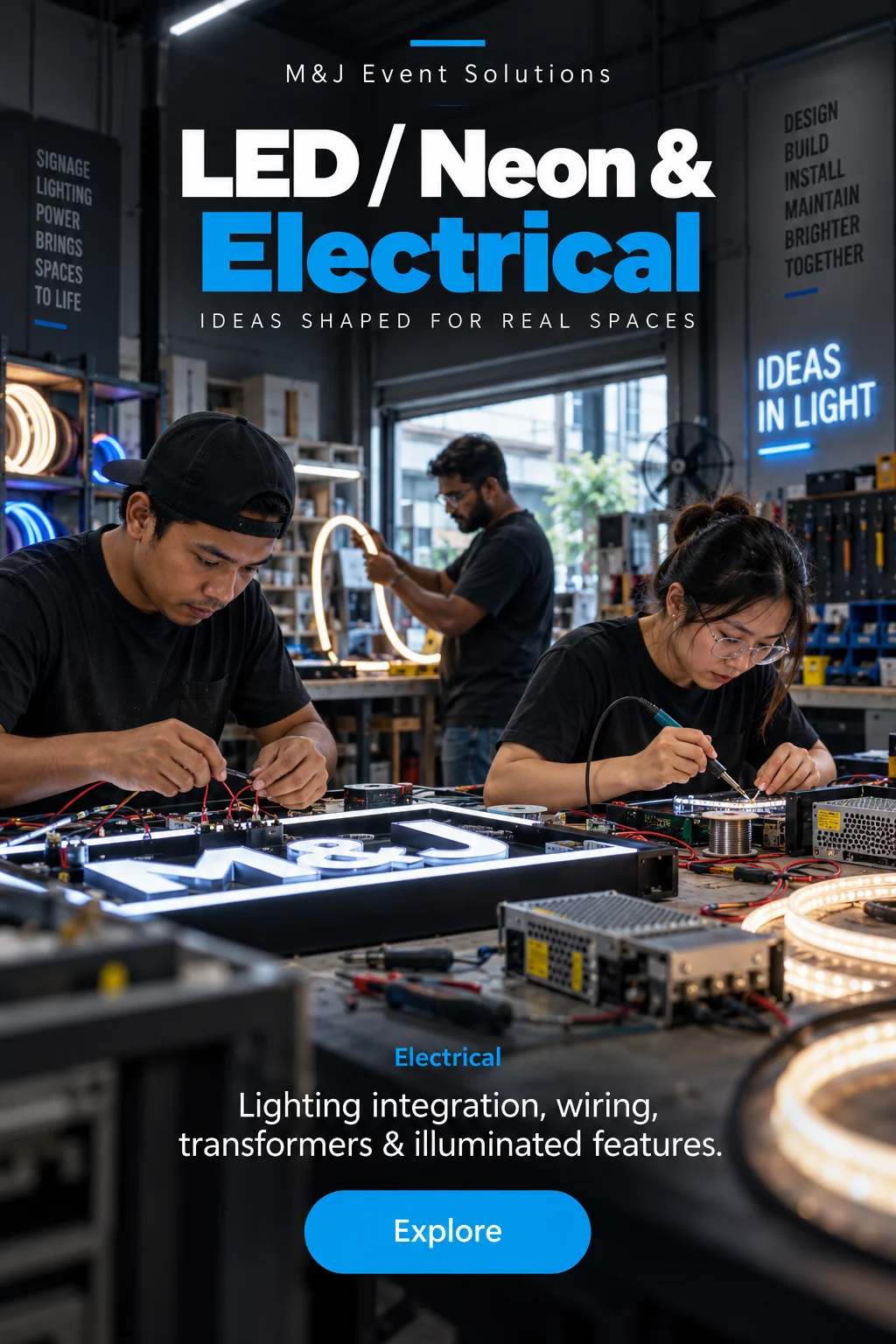 LED / Neon & Electrical at M&J Event Solutions